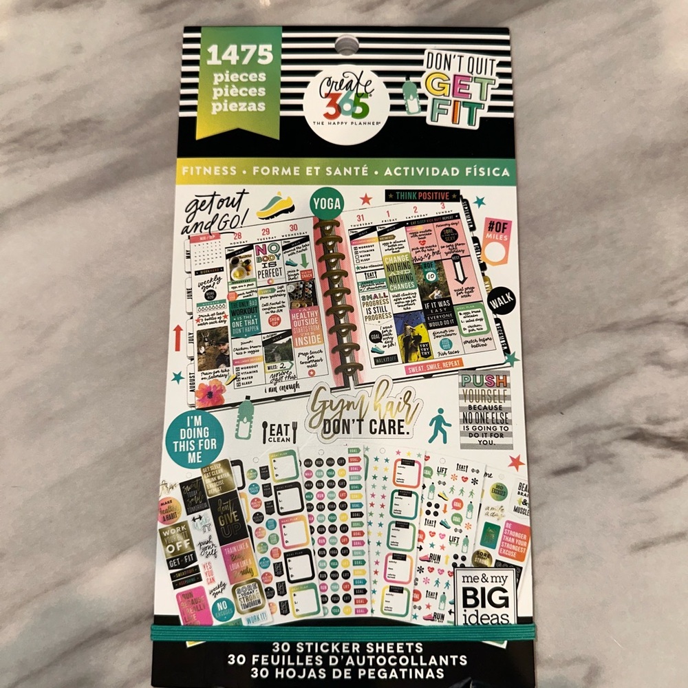 Happy Planner Fitness Sticker Pack - Multicolor